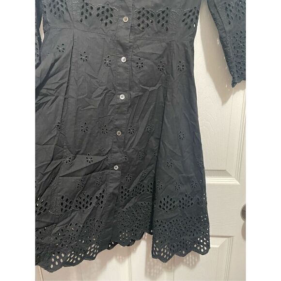 Theory structures eyelet shirt dress size 0 - Picture 4 of 5